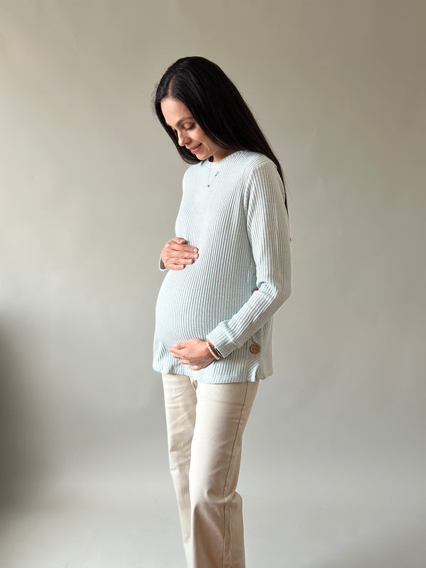 Suéter de maternidad y lactancia  •Menta•