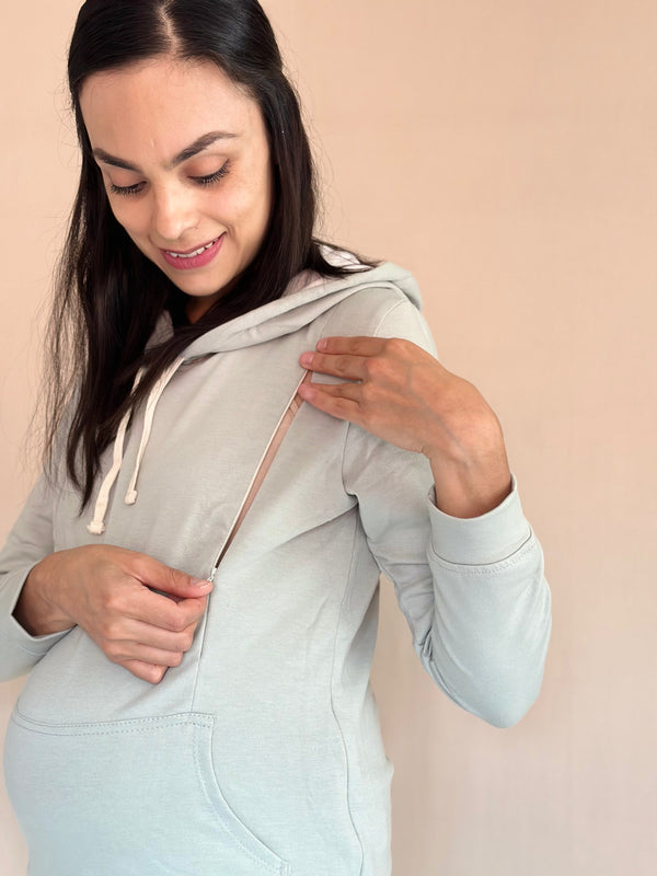 Sudadera de embarazo y lactancia •Menta•