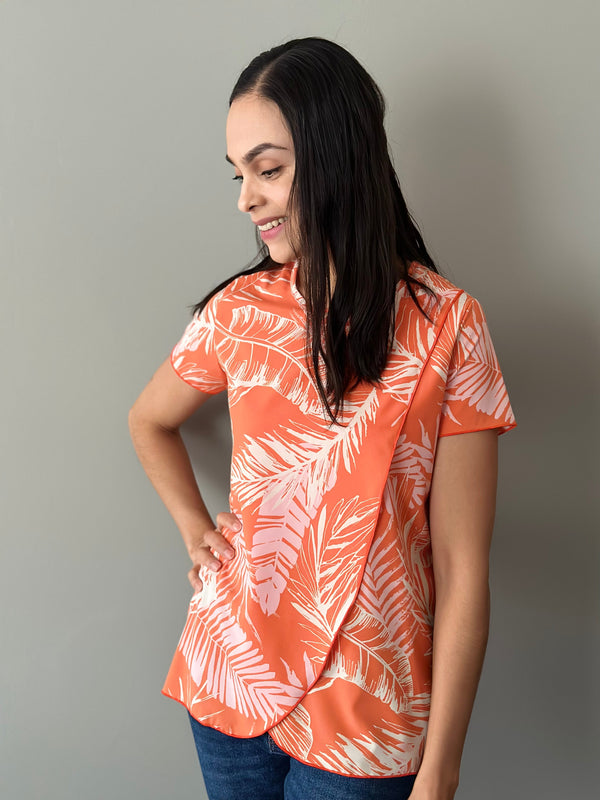 Blusa de lactancia •ORANGE PRINT•