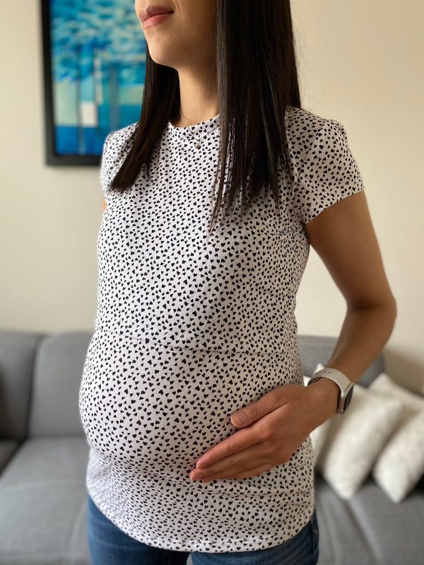 Blusa de maternidad y lactancia •Corazones•