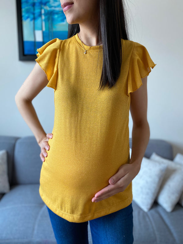 Blusa de maternidad •destello amarillo•